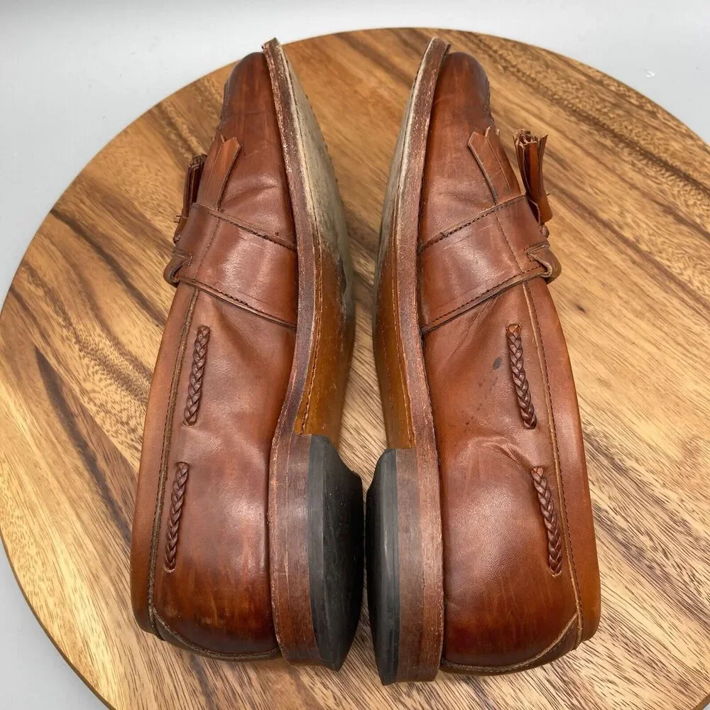 Allen Edmonds Cody Loafers Mens 10 D Brown Leather Tassel Dress Shoes Oxfords